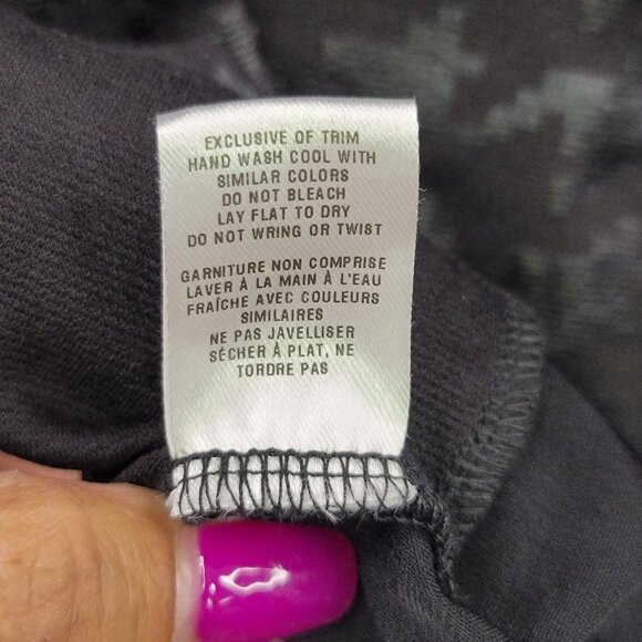 Robert Kitchen Womens Long Sleeve Houndstooth Dress Large Black Canada New - Picture 11 of 13